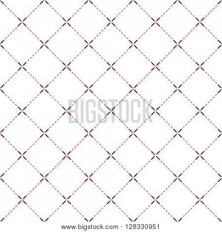 Tilled seamless background with red petal lines