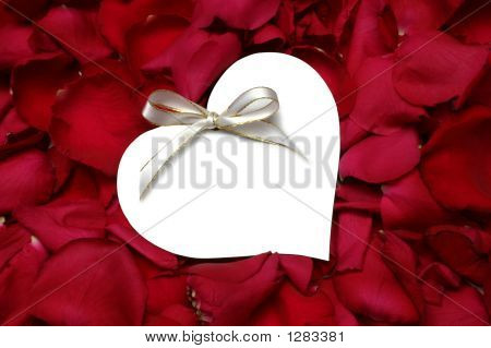 Rose terälehtiä lahja Tag
