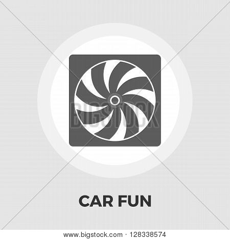 Radiator fan icon vector. Flat icon isolated on the white background. Editable EPS file. Vector illustration.