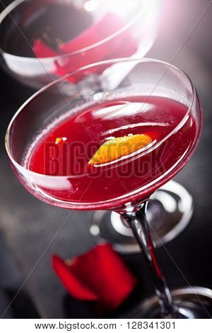 Bitter Sweet Cocktail - Gin, Campari and Berry Syrup