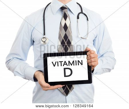 Doctor Holding Tablet - Vitamin D