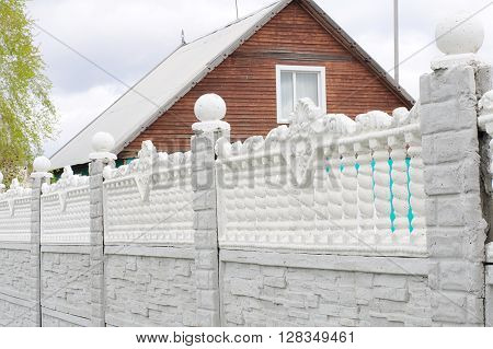 Concrete Fence In Outdoor Decoration