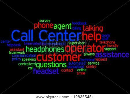 Call Center, Word Cloud Concept 4