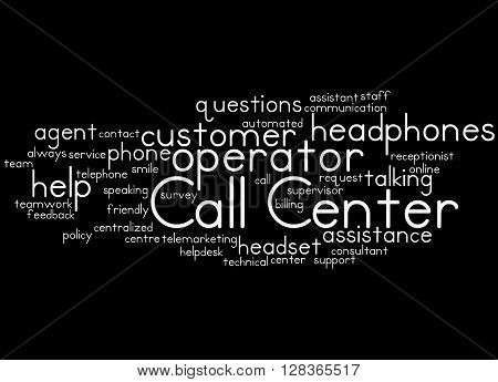 Call Center, Word Cloud Concept 7