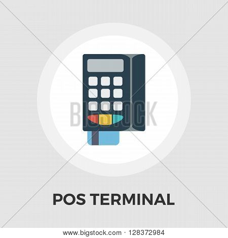 POS terminal icon vector. Flat icon isolated on the white background. Editable EPS file. Vector illustration.