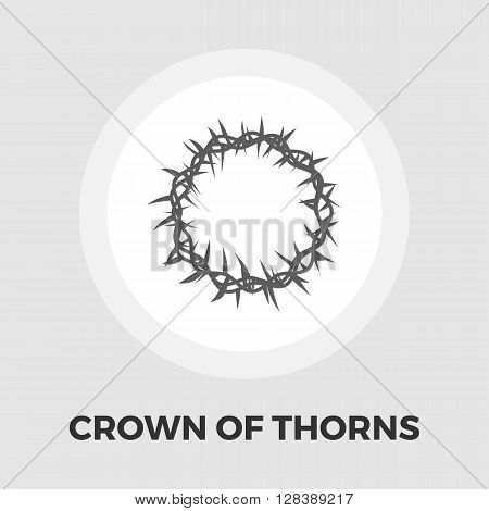 Crown of thorns icon vector. Flat icon isolated on the white background. Editable EPS file. Vector illustration.