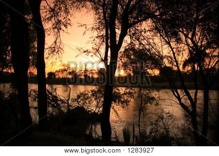 Sunrise Over Uaso Nyiro River