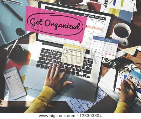 Get Organized Tidy Up Clean Schedule To Do Concept