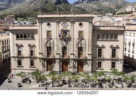 Jaen - Spain may 2016 2: Inside view of the Cathedral in Jaen central dome of cruise work of the architect Juan de Aranda and Salazar.