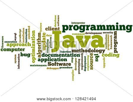 Java Programming, Word Cloud Concept 8