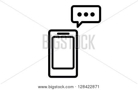 Sms messenger. Speech bubbles. Phone chat interface