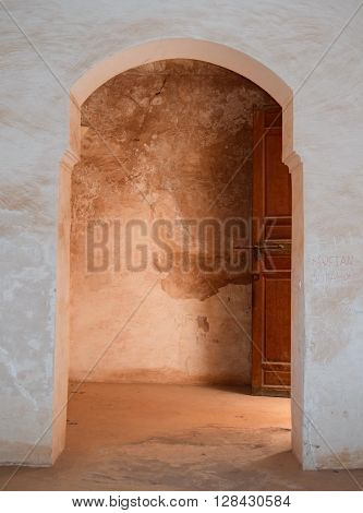 Kasbah Telouet, Morocco Shadow and light through arches and doors