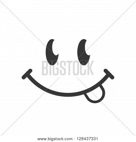 Smiley icon vector illustration isolated on background