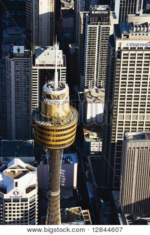 Letecký pohled z věže AMP v australském Sydney.