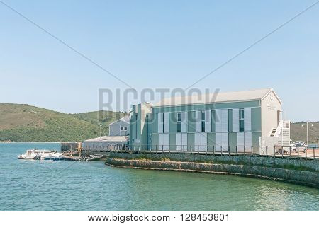 KNYSNA SOUTH AFRICA - MARCH 3 2016: The Regional Office of the South African National Parks Board is situated at the historic Thesens Island Jetty