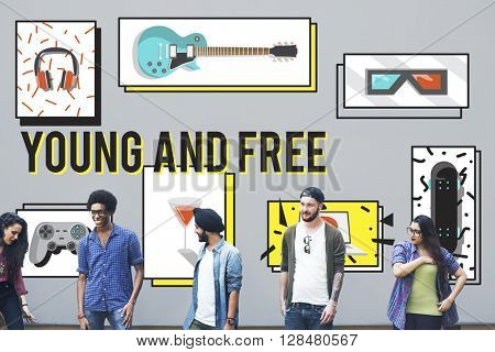 Youth Culture Free Yolo Trendy Teenage Concept