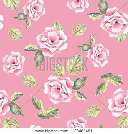 Beautiful hand drawn flowers. Floral seamless pattern
