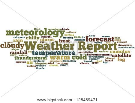 Weather Report, Word Cloud Concept 8