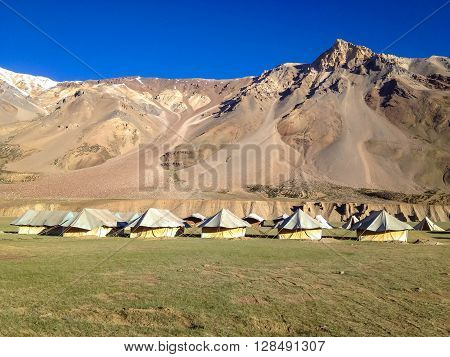 Sarchu camp tent Manali-Leh highway Ladakh India