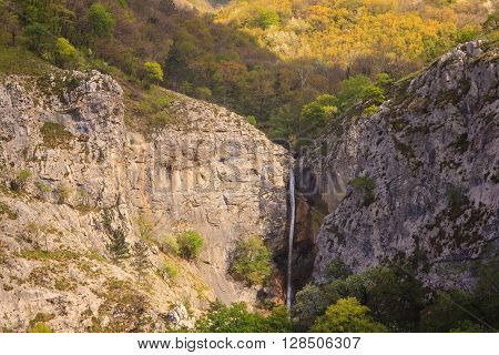 View of the waterfall of Rosandra River