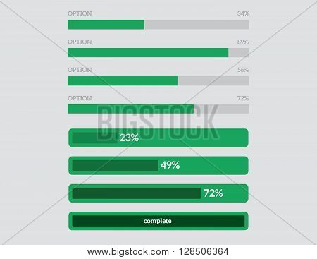 preloaders and progress loading bars, slide set