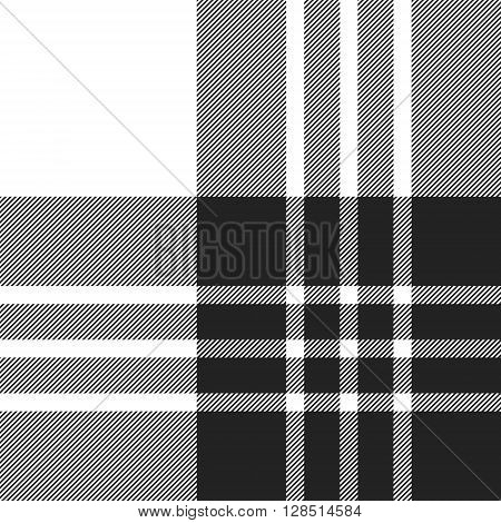 Macgregor tartan black and white seamless pattern.Vector illustration. EPS 10. No transparency. No gradients.