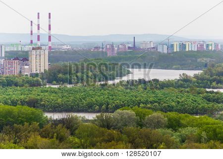 beautiful views of the Russian countryside in summer