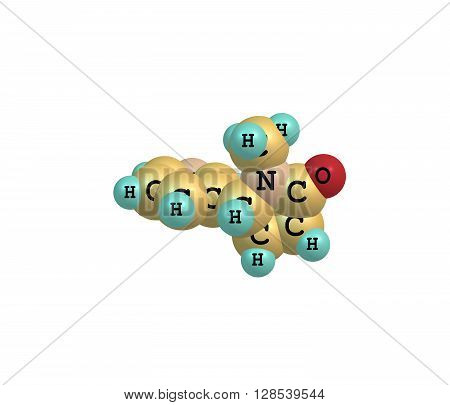Cotinine is an alkaloid found in tobacco and is also a metabolite of nicotine. The word - cotinine is an anagram of nicotine. 3d illustration