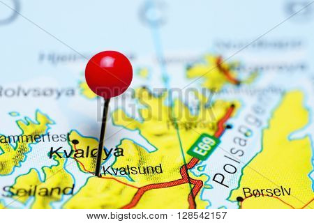 Kvalsund pinned on a map of Norway