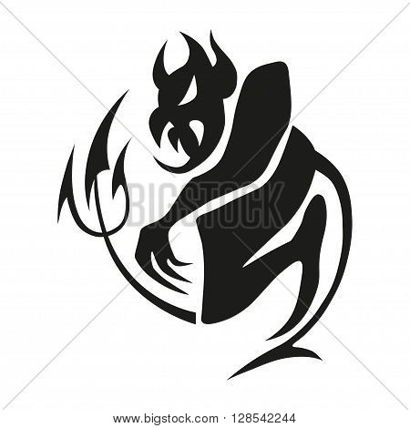 An illustration of a stylised troll or other monster
