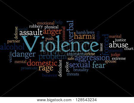 Violence, Word Cloud Concept 6