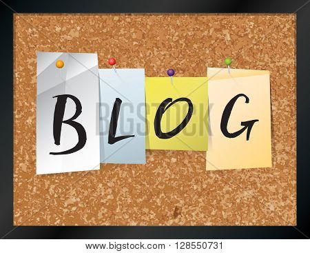 Blog Bulletin Board Theme Illustration