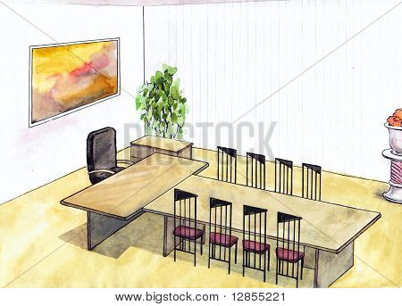 Business Interior Illustration