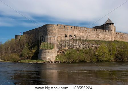 Ivangorod. ancient fortress at the border of Russia and Estonia. The Two Towers shares the Narva River.
