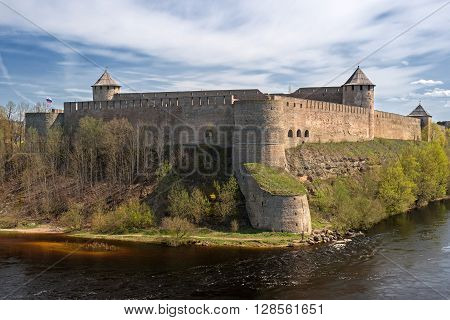 Ivangorod. ancient fortress at the border of Russia and Estonia. The Two Towers shares the Narva River.