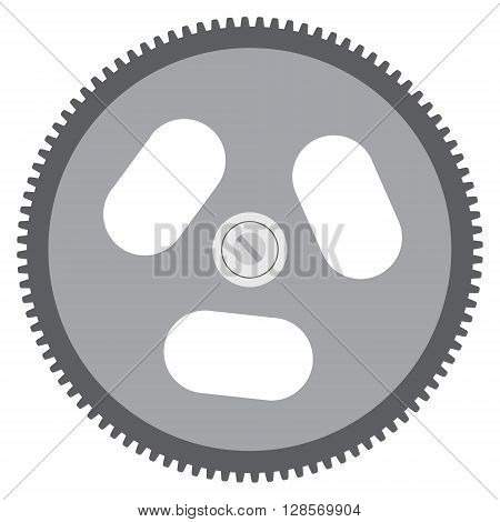 Vector illustration realistic cog gear isolated on white background. Gear icon