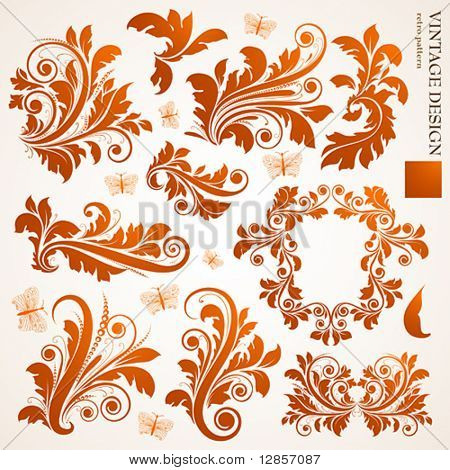 花卉饰品设计一套