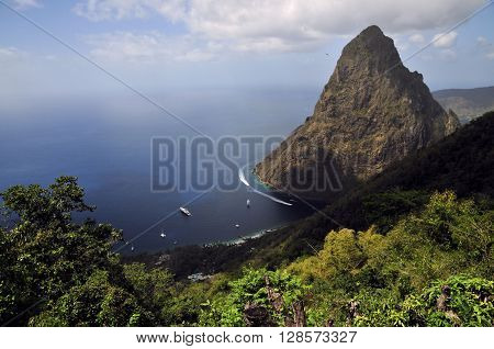 Ocean and beach view from St Lucia
** Note: Visible grain at 100%, best at smaller sizes