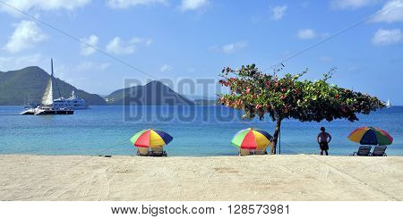 Ocean and beach view from St Lucia