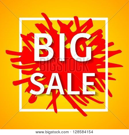 Big sale poster, vector illustration for your design