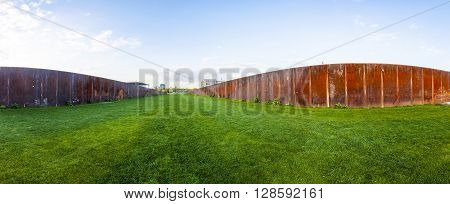 Panorama Of Spreebogen Park In Berlin