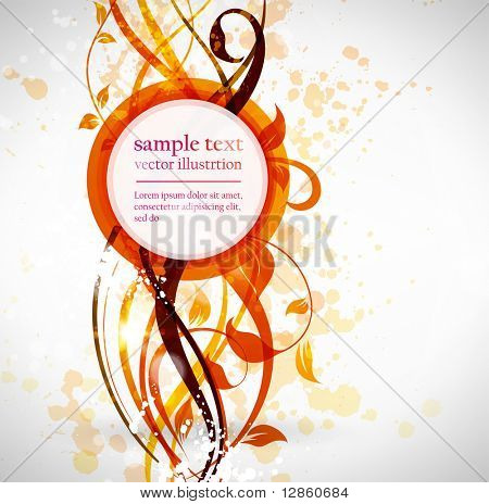 Elementi di design floreale. Astratto sfondo floreale per il design. Vector. EPS 10. Autunno.