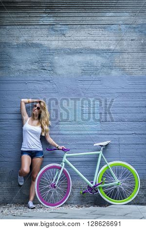 Standing With A Bike