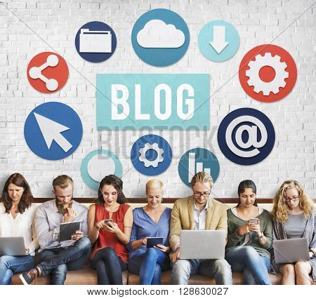 Blog Blogging Media Messaging Social Network Media Concept