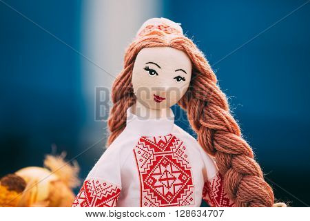 Belarusian Folk Doll. National Folk Dolls Are Popular Souvenirs From Belarus.