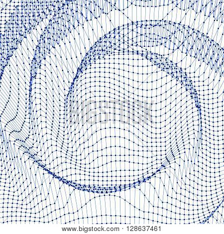 Abstract grid background. Water surface. Vector illustration