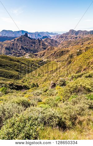 Caldera De Tejeda From Cruz de Tejeda Viewpoint - Tejeda Gran Canaria Canary Islands Spain