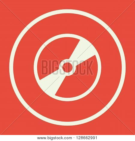 Cd Icon In Vector Format. Premium Quality Cd Symbol. Web Graphic Cd Sign On Red Background.