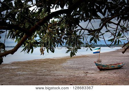 Sierra Leone, West Africa - June 2, 2013: the beaches of the Bunce Island, situated in Freetown Harbour