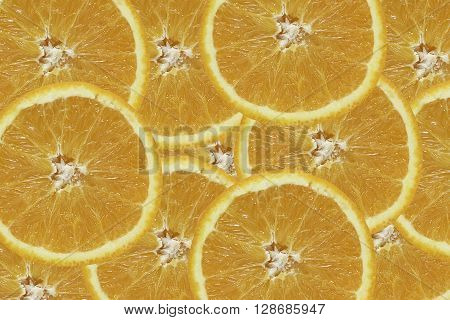fresh orange orange background Slices of orange